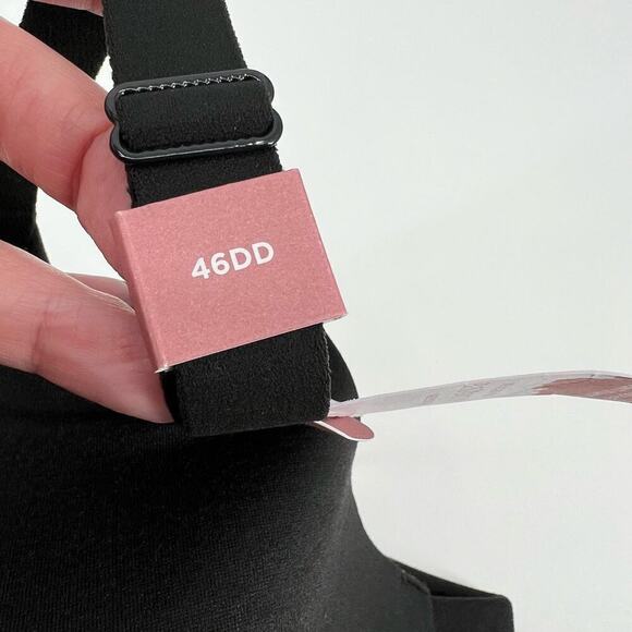 NEW Cacique by Lane Bryant black lightly lined balconette bac smooth bra sz 46DD - Picture 5 of 6